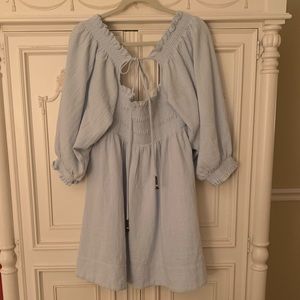 Free people babydoll this is everything dress blue
